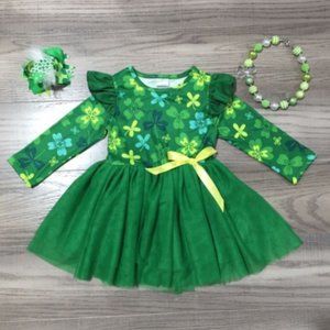 Boutique St Patrick's Day Girls Shamrock Tutu Dress